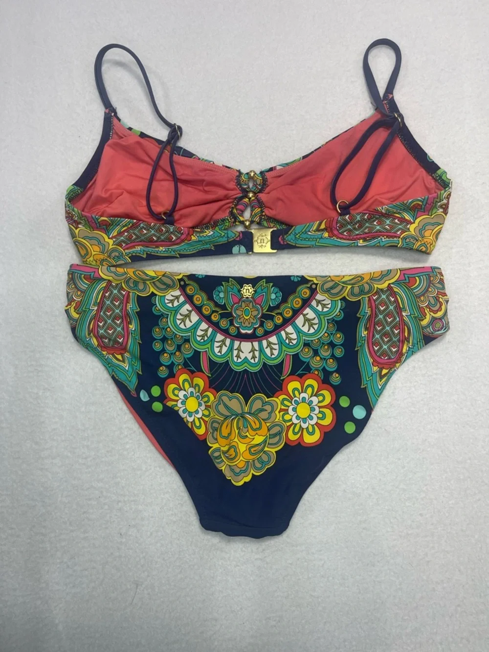 Nanette Lepore Utopia Bikini Set Multicolor Paisley Floral Est. Size Medium